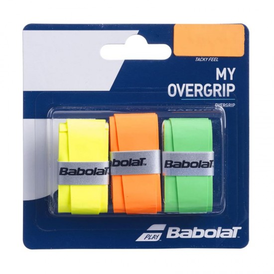 Babolat My Overgrip Blister Jaune Orange Vert 3 Unites