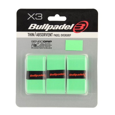 Blister Bullpadel 3 Overgrips GB1705 Senso Perforado Verde