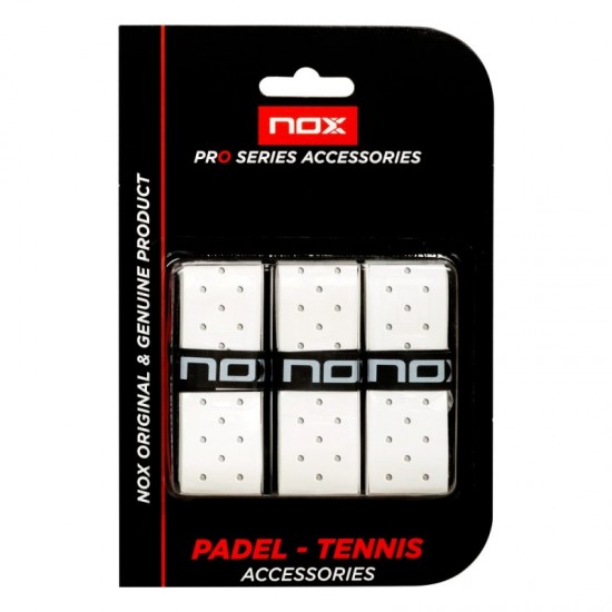 Blister Nox Pro Blanc Perfore 3 Overgrips