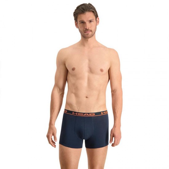 Boxers Head Basic Navy Orange 2 Units