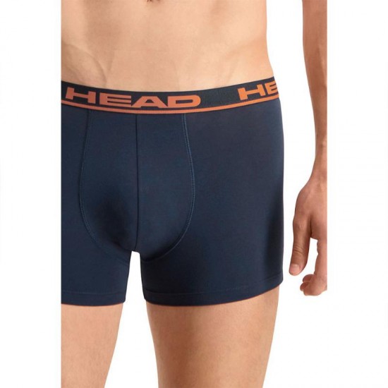 Boxers Head Basique Orange Marine 2 Unites