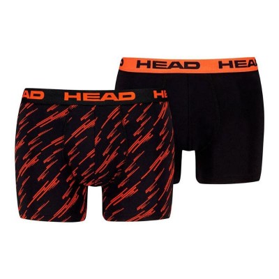 Head Printed Orange Black Boxers 2 Units