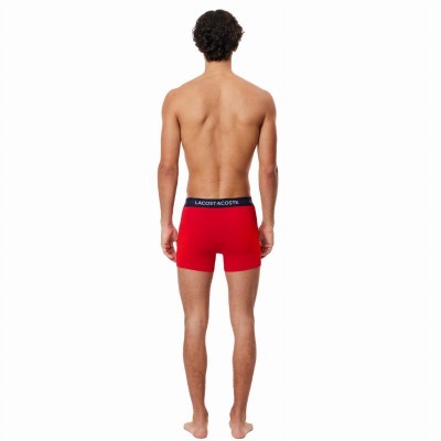 Lacoste Navy Blue White Red Boxers 3 Units