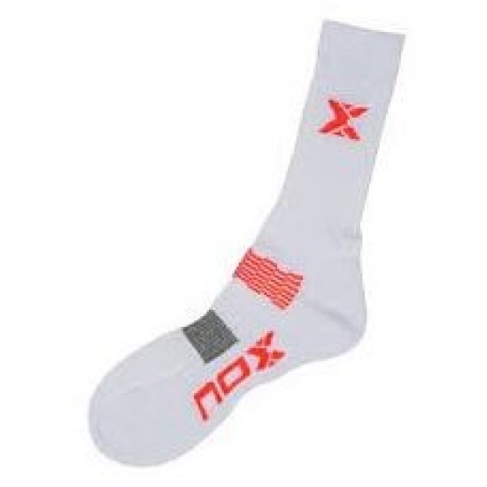 Calcetines Nox Pro Blanco Rojo 1 Par