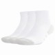 Calcetines Adidas Essentials Cushioned Quarter Blanco Gris 3 Pares