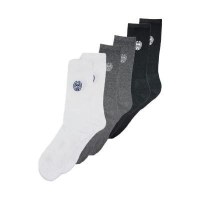 Chaussettes Bidi Badu Don Carlito XXL Crew Move Gris Noir Blanc 6 Paires