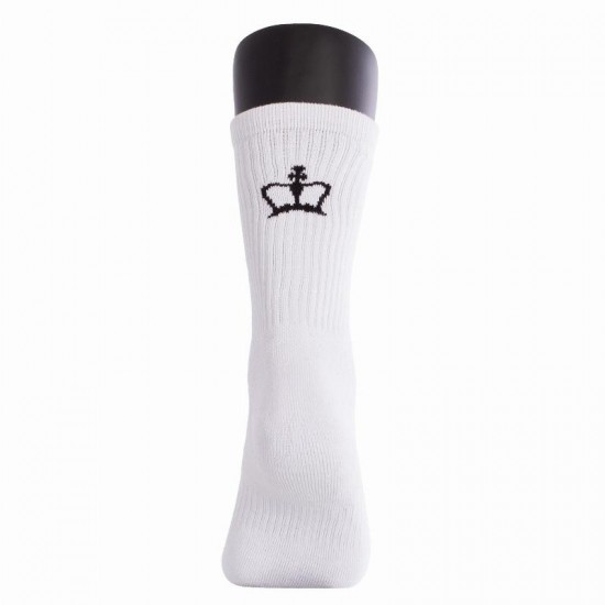 Black Crown Premium High White Socks 1 Pair