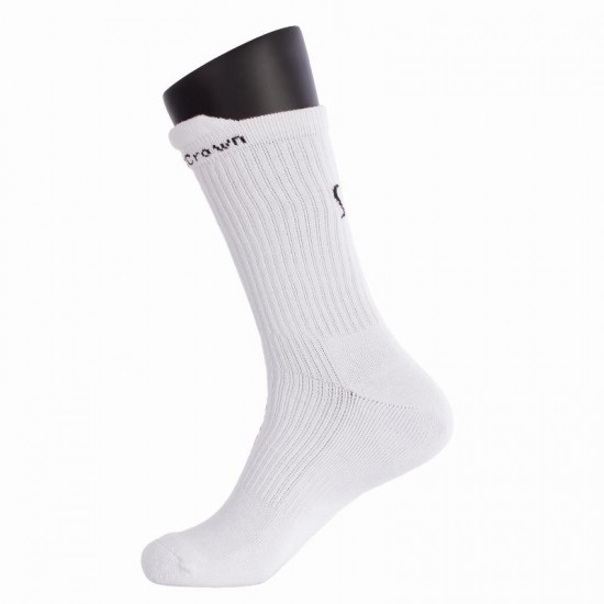 Black Crown Premium High White Socks 1 Pair