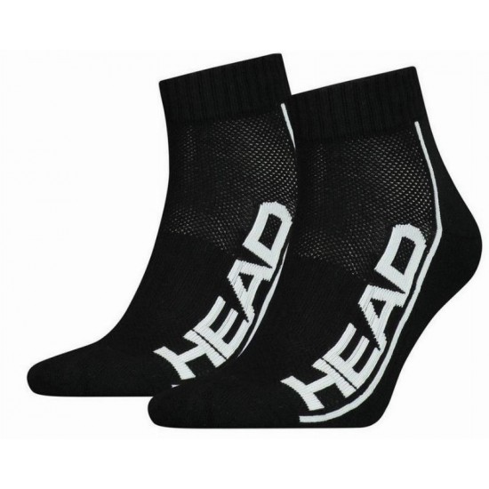 Calze Head Stripe Quarter Nero Bianco 2 Paia