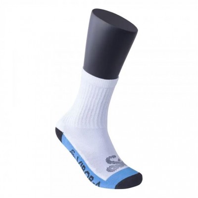 Calcetines Vibora Media Cana Multicolor Blanco Azul 1 Par