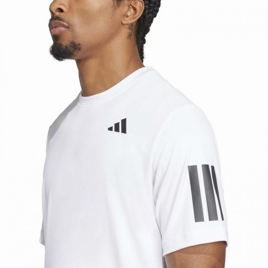 Adidas Club 3 Stripes White Black T-Shirt