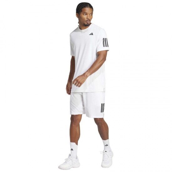 Adidas Club 3 Stripes White Black T-Shirt