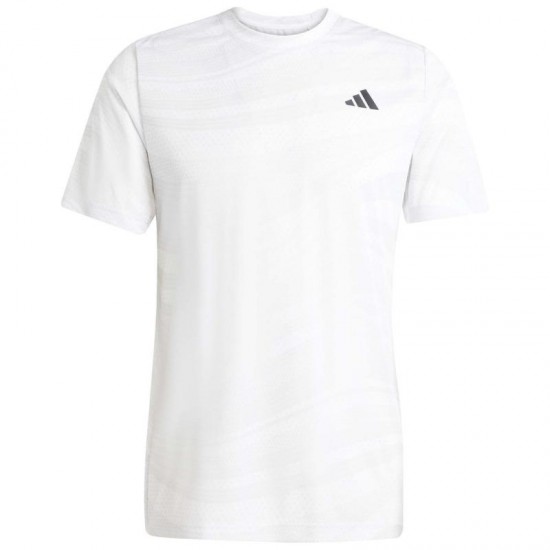 T-shirt adidas Club Graphic Blanc Gris