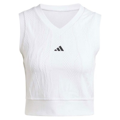 T-shirt Femme Adidas Crop Top Pro Blanc