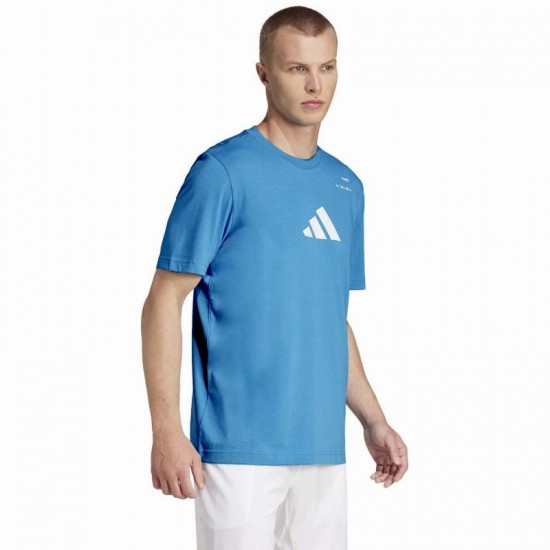 Adidas Padel Category Graphic Blue T-Shirt