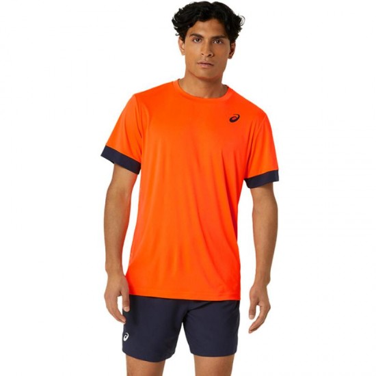 Asics Court Orange Midnight Blue T-shirt