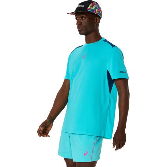 Camiseta Asics Padel Court SS Haut Aqua