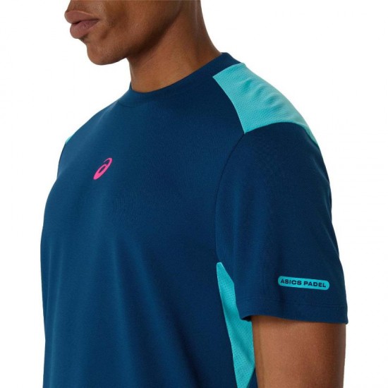 Asics Padel Court SS Top T-Shirt Mako Bleu