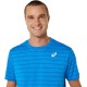 Camiseta Asics Court Stripes SS Azul