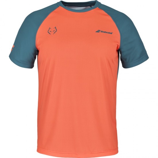 Babolat Juan Lebron T-shirt Bleu Fonce Orange