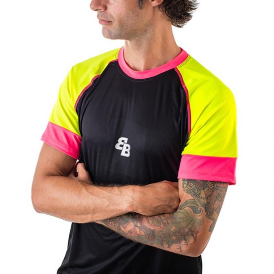 BB Owens T-Shirt Black Pink Yellow Fluor