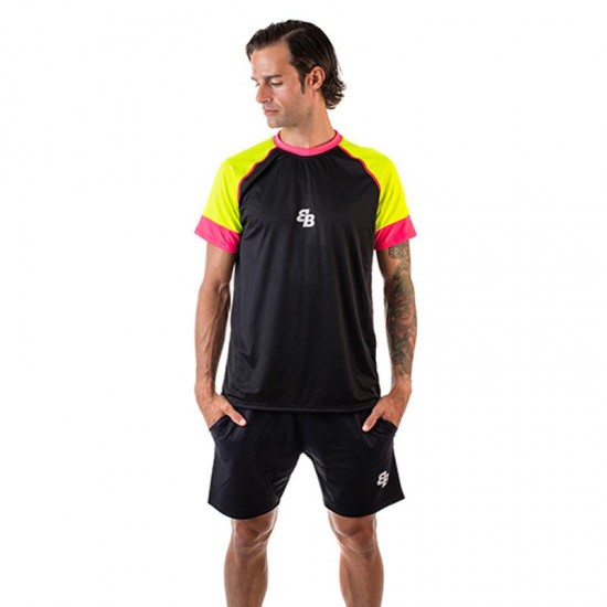 Camiseta BB Owens Negro Rosa Amarillo Fluor