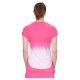 Camiseta Bidi Badu Crew Gradiant Tee Rosa Blanco Mujer