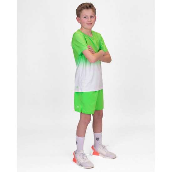 Camiseta Bidi Badu Crew Gradiant Green Neon Blanco Junior