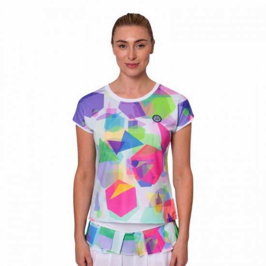 Bidi Badu Kaleido Capsleeve Blanc Mix T-Shirt Femme