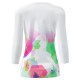 Bidi Badu Kaleido Col V Blanc Mix T-Shirt Femme