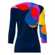 Camiseta Bidi Badu Twiggy V-Neck Azul Oscuro Mix Mujer