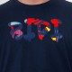 Camiseta Bidi Badu Wild Arts Chill Azul Oscuro Rojo Mix