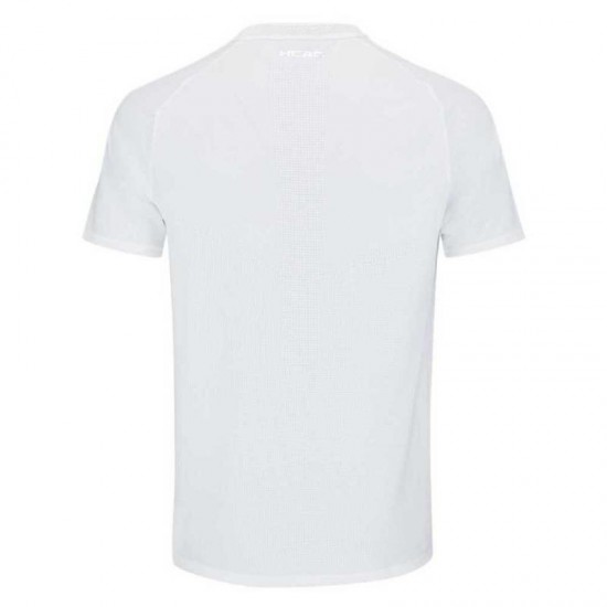 Head Performance T-shirt Blanc Vert Imprime