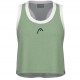 Camiseta Head Play Crop Top Verde Gris Mujer