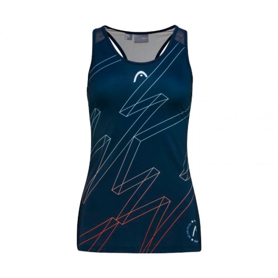 T-shirt Head Play Print Padel Dark Blue Femme