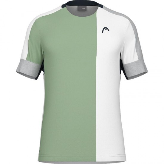 Camiseta Head Play Tech Blanco Verde