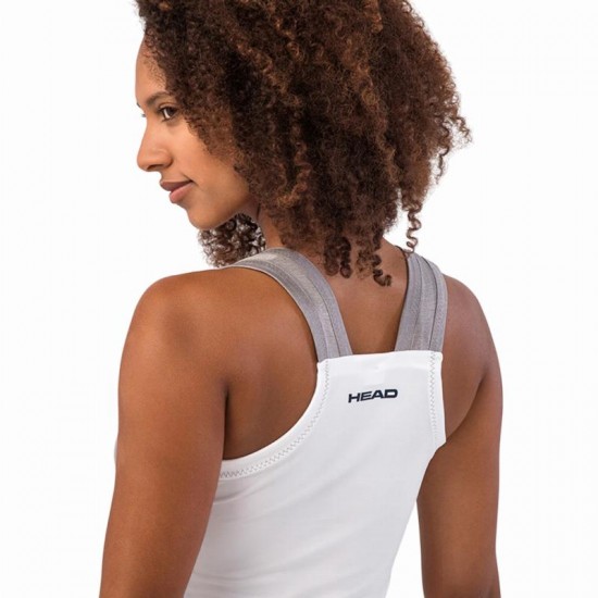 Camiseta Head Play Tech Rosa Blanco Mujer