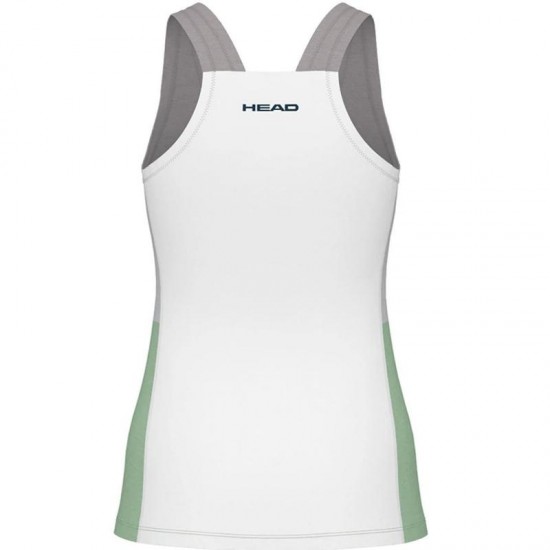 Camiseta Head Play Tech Verde Blanco Mujer