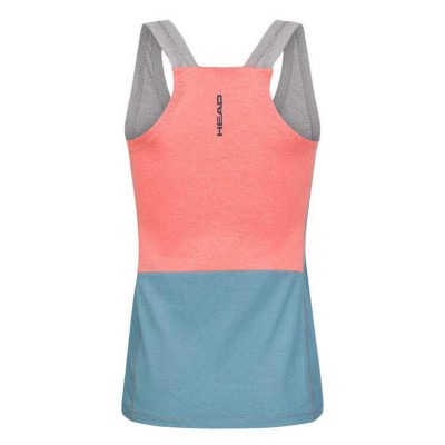 Camiseta Head Tech Top Gris Azul Electrico Mujer