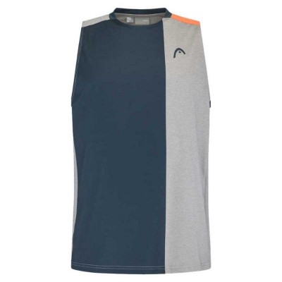 T-shirt Head Top Gris Orange