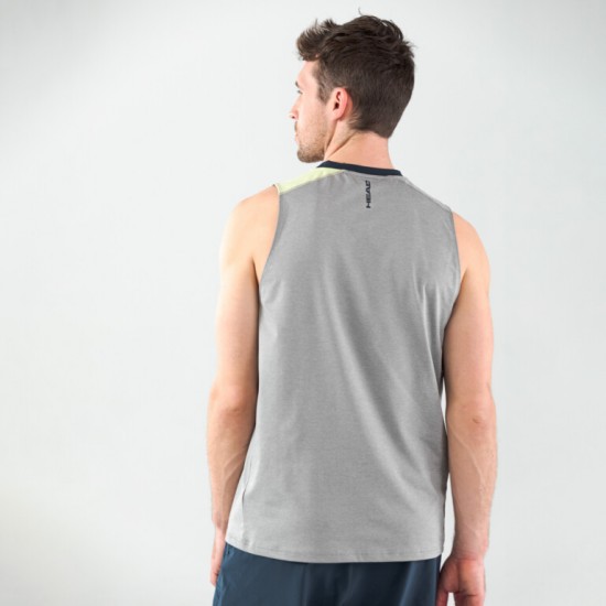 Camiseta Head Top Gris Verde Pastel