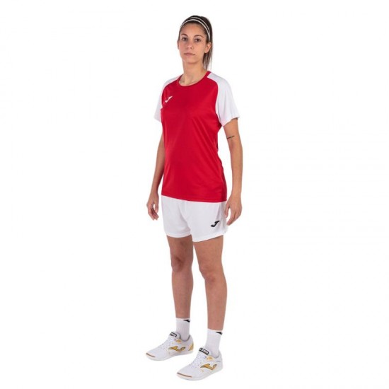 Joma Academy IV Rouge Blanc T-shirt Femme