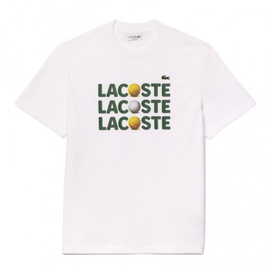 Lacoste White Cotton T-Shirt