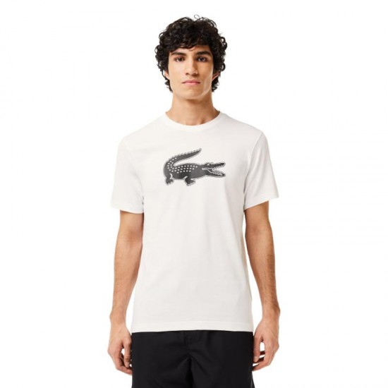 T-shirt sport Lacoste blanc noir