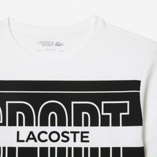 T-shirt Lacoste Sport Logo Blanco Noir