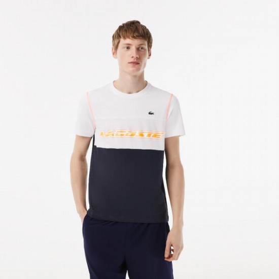 Lacoste Sport Medvedev T-shirt White Blue Orange