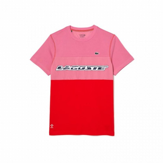 Lacoste Sport Medvedev Red T-shirt Pink