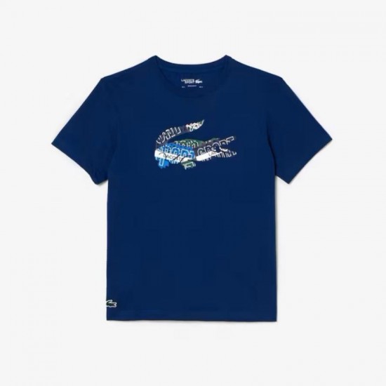 Lacoste Sport T-shirt en maille bleu marine