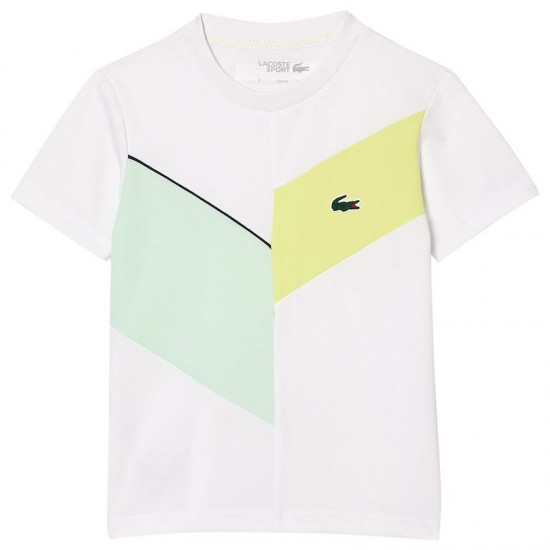 Lacoste Sport Regular Fit Seamless T-Shirt White Green