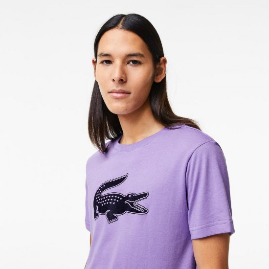 Lacoste Sport Breathable Purple Black T-Shirt